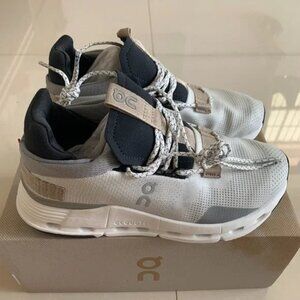 ON Running Cloud Cloudnova Women's White Sand Running Fashion Sneakers